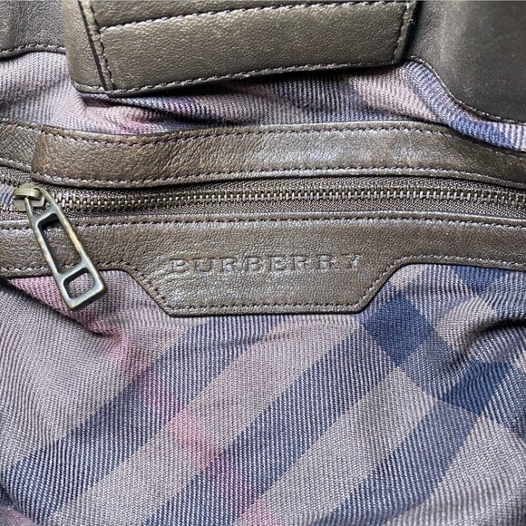 BURBERRY Enmore Quilted Brown Leather Bag - Picture 8 of 13